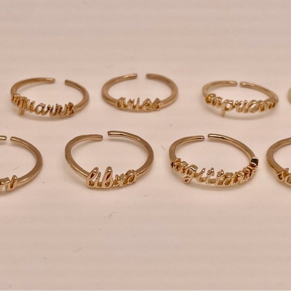 ⭐️❤️ FREE Zodiac Horoscope Sign Street Boho Stars Hipster Hippie Sky Sign Ring - Picture 6 of 8